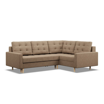 ADAMS Narożnik ELMA LO rozkładany z pianki poliuretanowej - beżowy