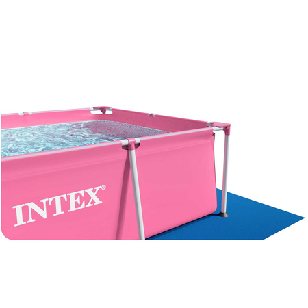 INTEX Basen ogrodowy stelażowy 220x150x60 cm 2w1 różowy