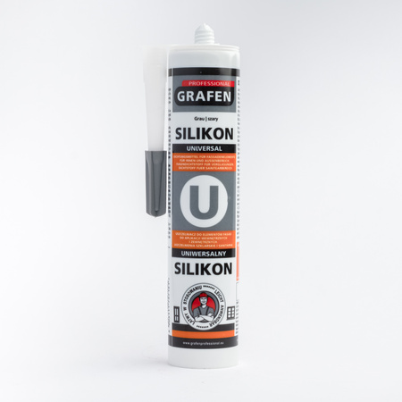 GRAFEN PROFESSIONAL Silikon uniwersalny 280 ml szary 