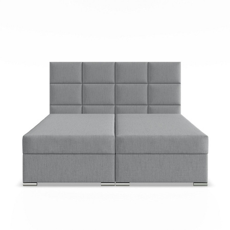 ADAMS Łóżko CALVI kontynentalne 140x200 cm HUGO silver