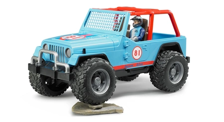 BRUDER 02541 Jeep Cross Country Racer niebieski z figurką rajdowca