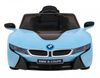 BMW I8 Lift Auto na akumulator niebieski + Pilot + Wolny Start + 3-pkt pasy + MP3 USB + LED