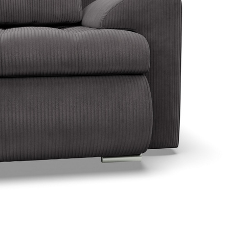 ADAMS Narożnik FORESTA ULO z leżanką i otomaną POSO 22 - ciemny szary