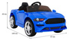 Autko GT Sport na akumulator dla dzieci Niebieski + Pilot + Wolny Start + Bagażnik + MP3 LED