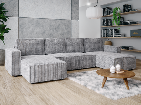 Narożnik BRIK XL w tkaninie POSO - funkcja spania