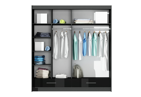 Szafa Marsylia 203 połysk biały / lustro