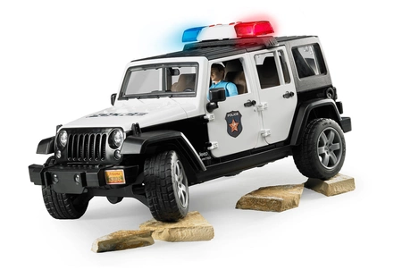 BRUDER 02526 Jeep Wrangler Unlimited Rubicon policyjny z figurką policjanta