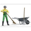 BRUDER Figurka pracownika konserwacji zieleni wraz z akcesoriami 62610