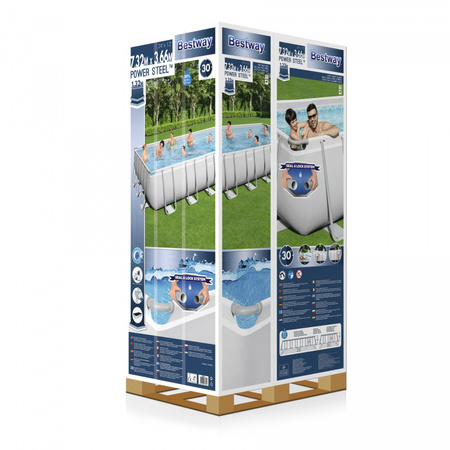 BESTWAY Basen stelażowy Power Steel 732x366x132cm 24x9FT 6w1+ Pompa piaskowa