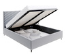 FDM Łóżko tapicerowane ELEGANTE  160x200 cm  z pojemnikiem i stelażem podnoszonym - TRINITY grafitowy