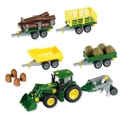 Klein Traktor John Deere do skręcania + mega zestaw