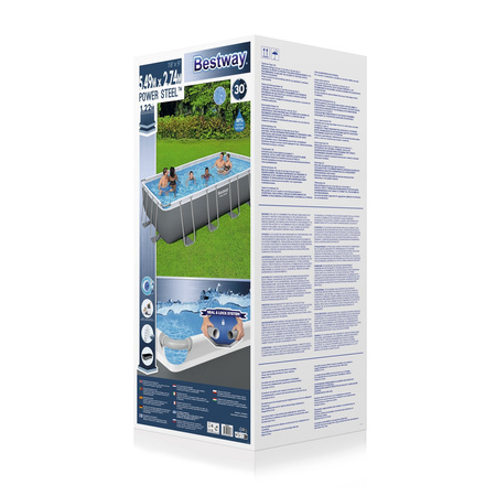 BESTWAY Basen stelażowy Power Steel 549x274x122cm 18x9FT 6w1 + Pompa piaskowa