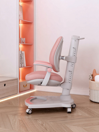 UNIQUE TEDDY Fotel obrotowy dla dzieci różowy