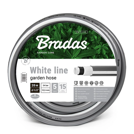 BRADAS Wąż ogrodowy WHITE LINE 5/8" - 50m