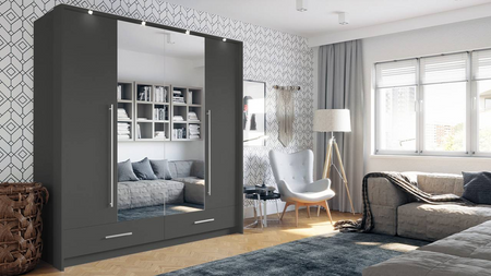 Szafa TOLEDO 210 grafit z lustrem