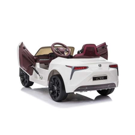Pojazd na akumulator Lexus LC500 biały dla dzieci