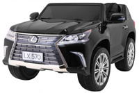 Auto na akumulator Lexus LX570 Lakierowane czarny + Pilot + Koła EVA + Radio MP3 LED
