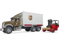 BRUDER 02828 MACK Granite UPS kontener z wóżkiem widłowym