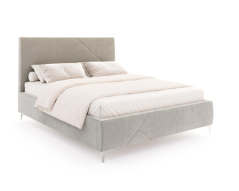 FDM Łóżko tapicerowane NAVARO 120x200 cm z pojemnikiem i stelażem podnoszonym - TRINITY szary