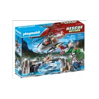Playmobil Zestaw figurek Rescue Action 70663 - misja śmigłowca w kanionie