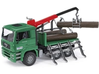 BRUDER MAN ciężarówka z żurawiem i pniami 02769