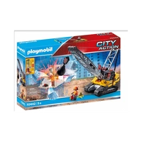 Playmobil Zestaw z figurkami City Action 70442 - koparka linowa z elementem konstrukcyjnymi