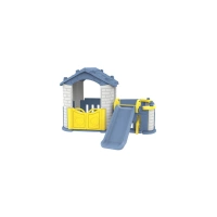 Domek ogrodowy 3w1 dla dzieci ze zjeżdżalnią niebieski