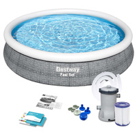 BESTWAY Basen ogrodowy rozporowy 366 x 76 cm z akcesoriami 9w1