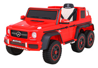 Autko na akumulator Mercedes G63 AMG czerwony + Pilot + 6 kół EVA + Wolny Start + MP3 LED