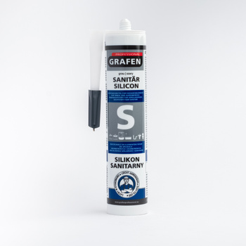 GRAFEN PROFESSIONAL Silikon sanitarny 280 ml szary 