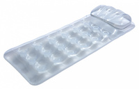 BESTWAY Dmuchany Materac plażowy Srebrny metalik 188x71cm + Zestaw naprawczy