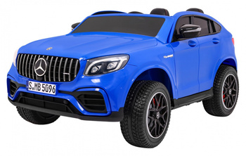 Pojazd na akumulator Mercedes GLC 63S niebieski napęd 4x4 + MP4, LED